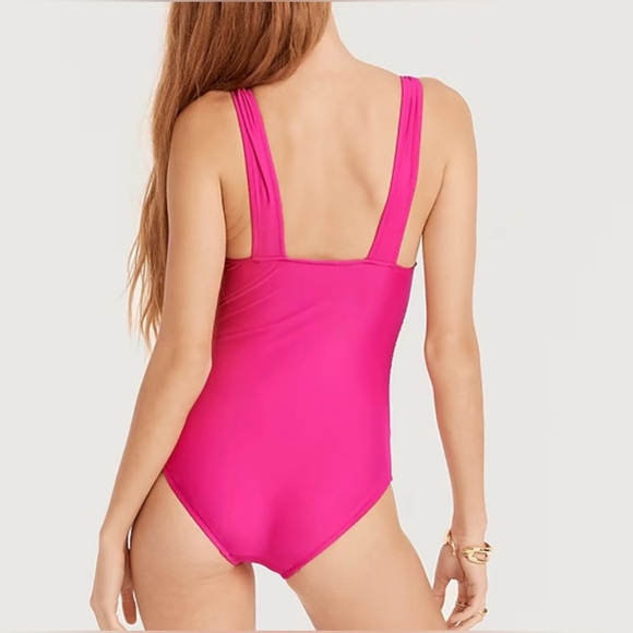 J. CREW Fuchsia Ruched V-neck one-piece - Various Sizes - Style BC116 - NWT - Picture 8 of 8